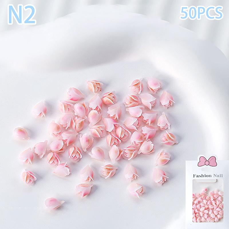 

Mini Gradient Colors Tulip Nail Charms Decoration 3D Nail Charm Diy Manicure Accessories Supplies as the picture