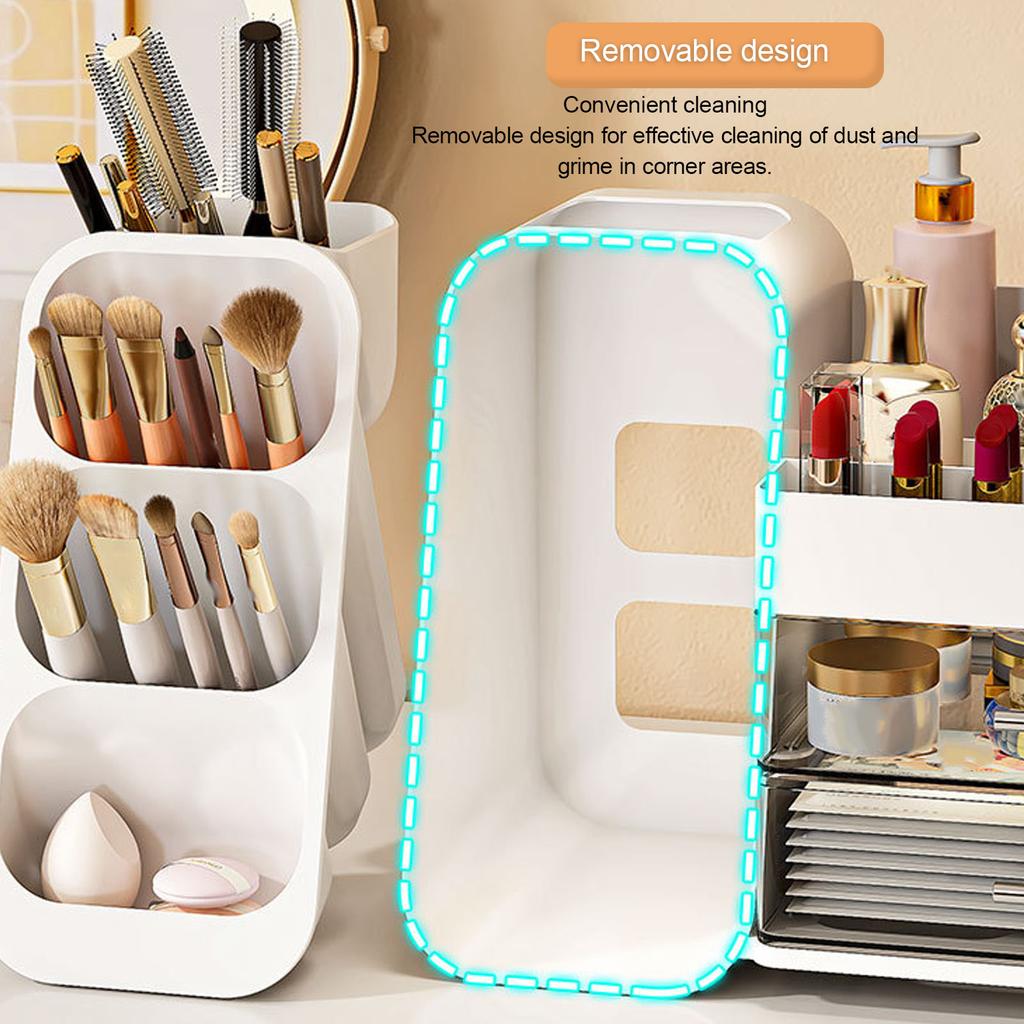 Makeup Organizer Large Capacity Multi Layer Multi Compartment Cosmetic Display Case for Lipsticks Skincare Makeup Tools
