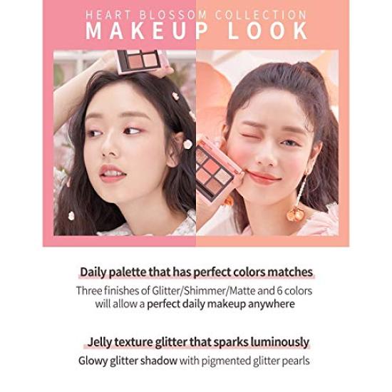 ETUDE Heart Play Color Eyes Dry Blossom [Eyeshadow Palette, Eyeshadow] 0.6g (x 6)
