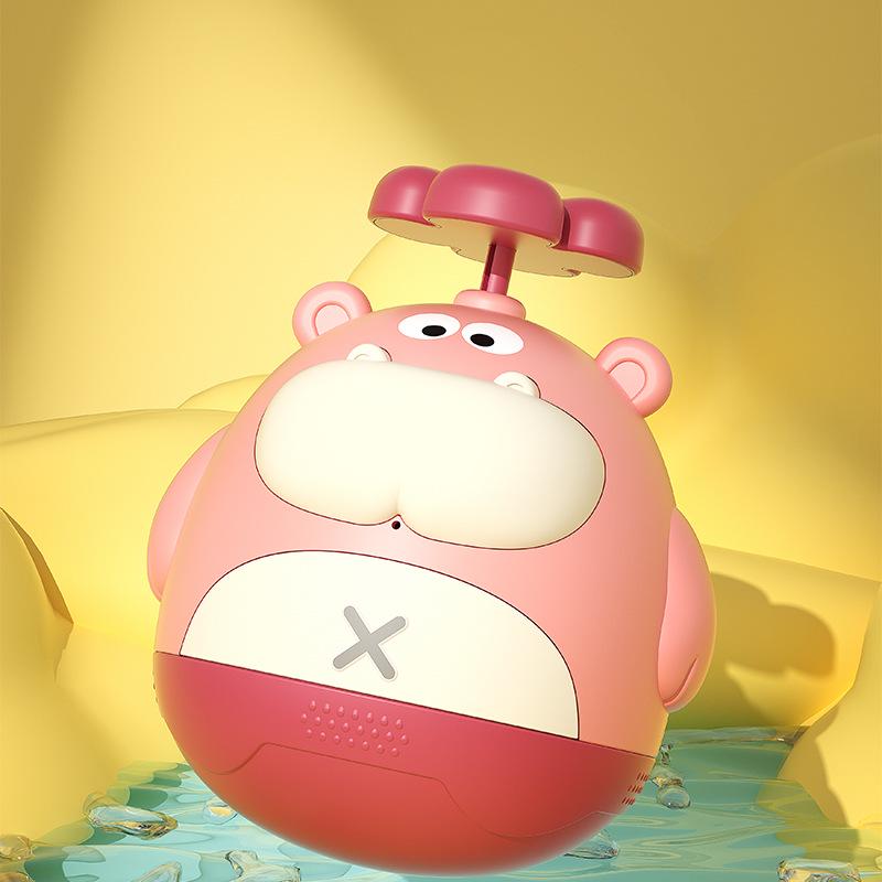 Moe Moe Rotating Water Wheel Baby Bath Toy: Yellow Duck for Kids