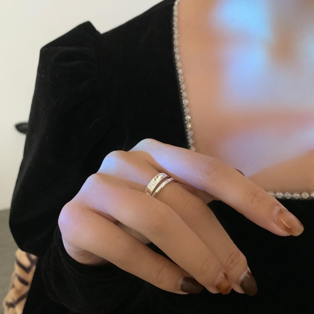 Elegant S925 Silver Candy Wave Pattern Hollow Geometric Ring For Women Fashion