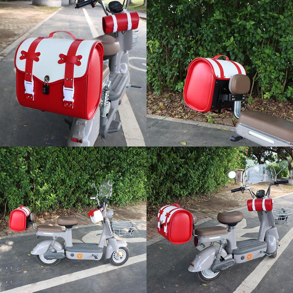 Large Capacity Rear Trunk Bag for Electric Vehicles & Bicycles: Metaverse Color, Helmet Fit, Tail Box Design