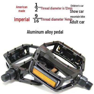 Fahrradpedale aus Aluminiumlegierung für Kinder - 12mm Amerikanische/Britische Passform, Kugellager, Breites Design