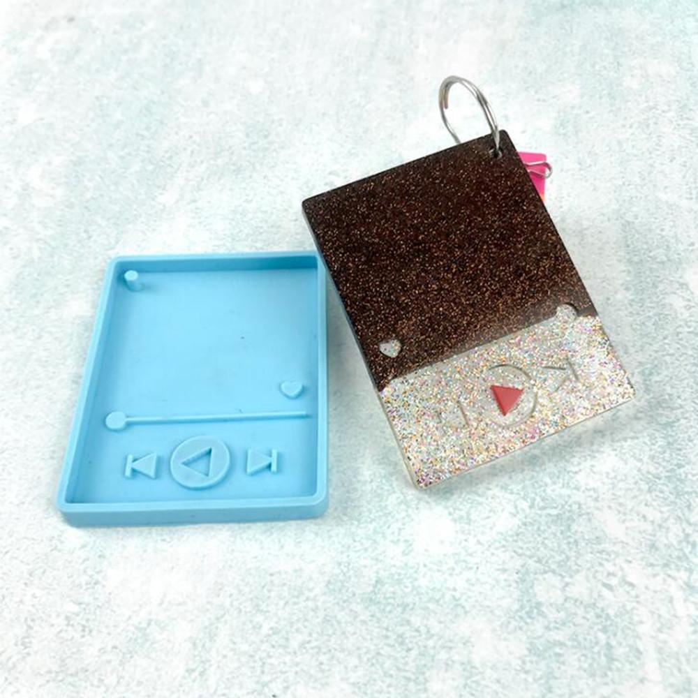Epoxy Resin Player Mold Keychain Casting Silicone Mould Polymer Clay Crafts Molds for Resin Pendants Jewelry Making Tool