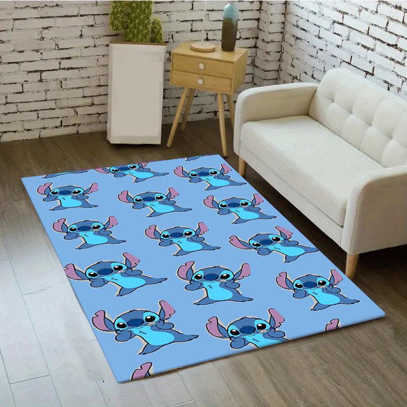 1pc Stitch Pattern Area Rug Soft Flannel Floor Mat for Living Room,Office,Bedroom and Carpet,Sofa Coffee Table Floor Mat