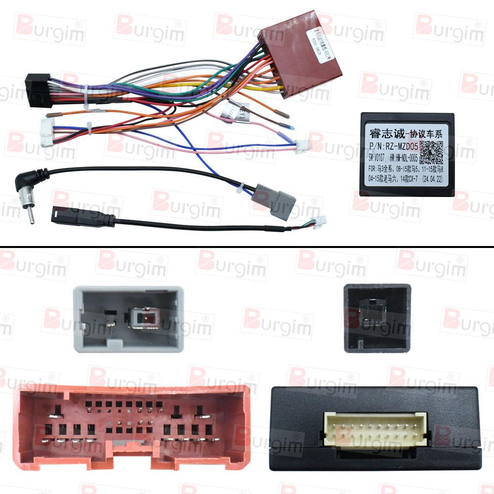 

16PIN Android Radio Power Cord Cable For Mazda 3 Mazda3 BL BK Axela Mazda 5 Mazda5 CW Car stereo Harness Wire Canbus Decoder cable canbus