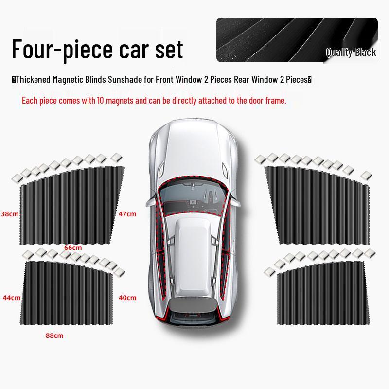 Car Sun Shade Side Window Privacy and Heat Insulation Curtain with Suction Cup