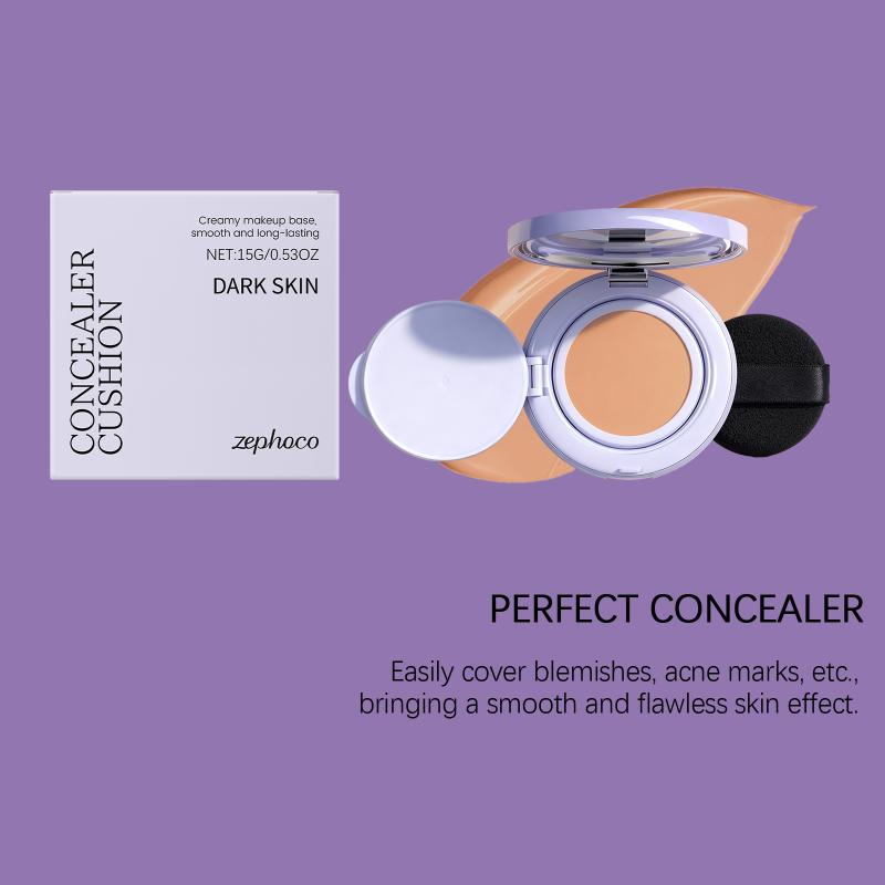 Purple Concealer Air Cushion Foundation Oil-Control Waterproof Long-Lasting Natural Full Coverage Bb Cream Face Cosmetics Makeup