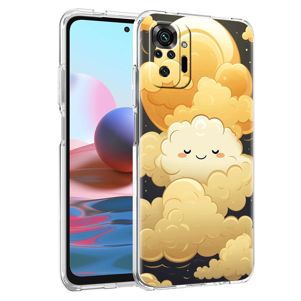 

Прозрачный чехол для телефона для Redmi 13C 12C 10C Note 13 12 11 11T K40 Gaming Plus Pro 4G 5G Мягкий ТПУ чехол-оболочка Милое Облачко Capas Redmi k40