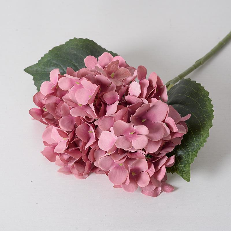 

Искусственная шелковая гортензия с листьями для домашнего декора, свадеб и фотосъемки