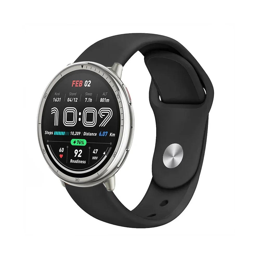 

20mm 22mm Silicone Band For Amazfit Active 2 GTS 4 3 Mini Cheetah Round Sport Bracelet For Amazfit Bip 6/5 Balance GTR 4 3 Strap Amazfit Bip 5 6