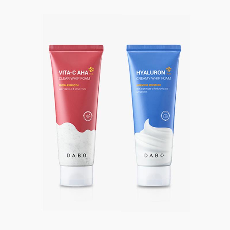 

DABO Vita C Aha Plus Clear Whip Foam & Hyaluron Plus Creamy Whip Foam Cleanser 150 мл, 2 типа (4 варианта)