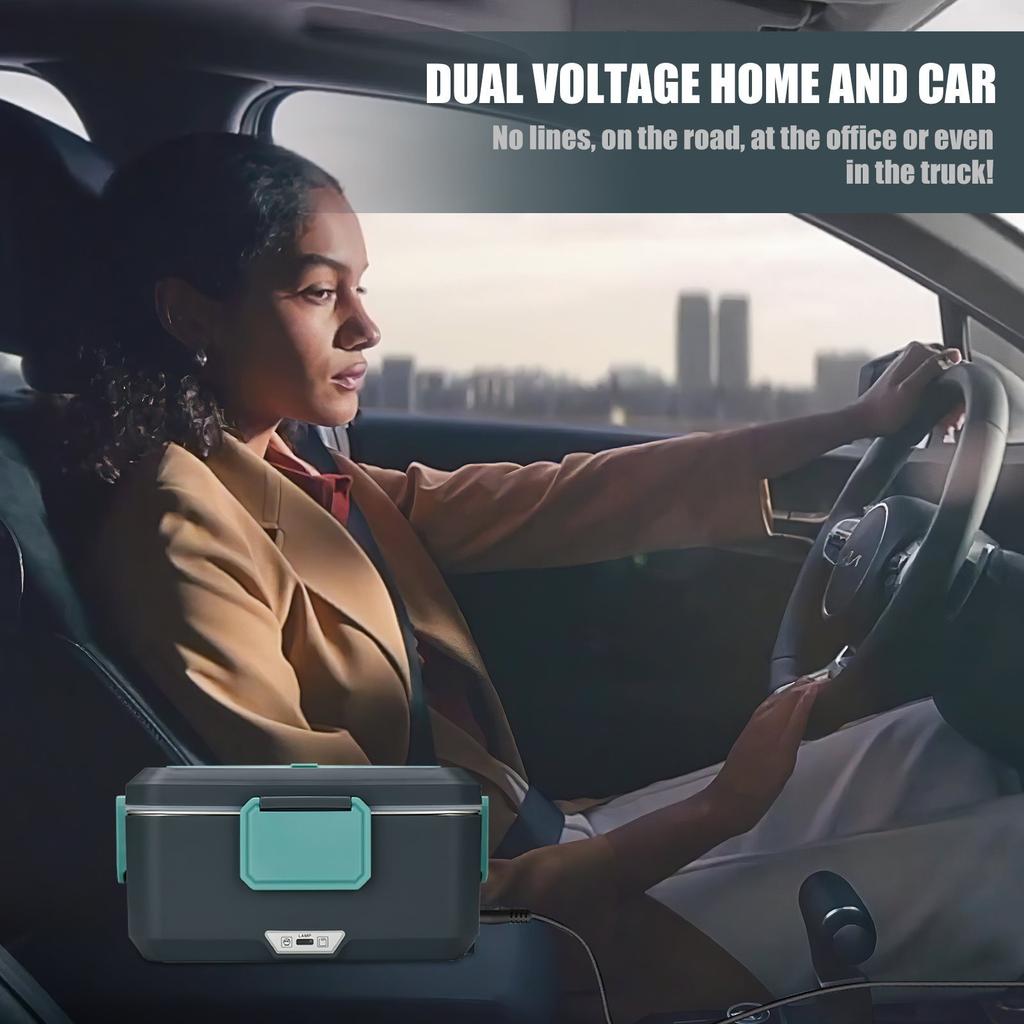 Portable Electric Heated Lunch Box 90W Stainless Steel Detachable 2.5L heat Bowl/Truck/Office Dining Box Microwave Oven