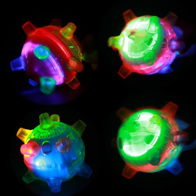 Jumping Joggle Bopper Flashing Light Up Bouncing Vibrating Sound Kid Toy Ball