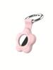 Flower Shaped Silicone Protective Case Compatible With Apple Airtag Tracker Anti-Lost Device For Dogs,Cats And Other Pets(Airtag Not Included)--Pink