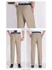 Men's Summer Mulberry Silk Dress Pants: Double Pleated, Loose Fit, Straight Leg, High Waist, Deep Crotch.