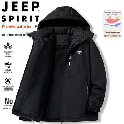 JEEP SPIRIT Męska Zimowa Ciepła Bawełniana Kurtka