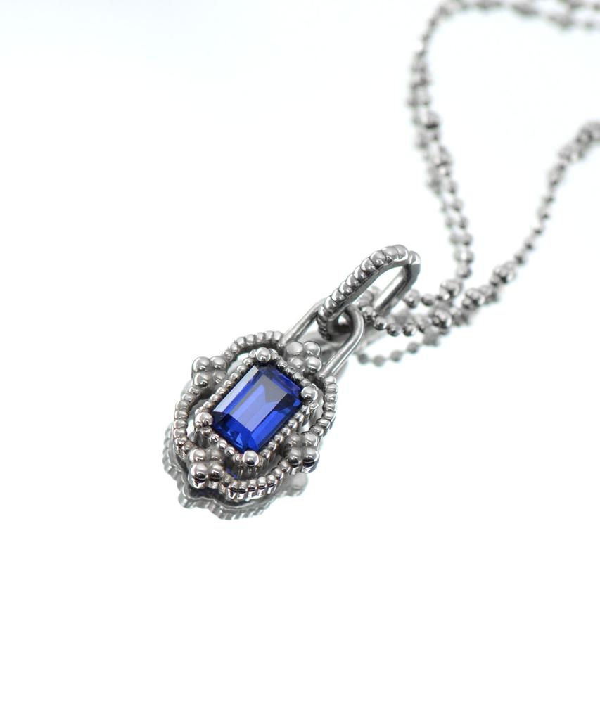 Vivus Rapillus Royal Blue White Gold Silver Necklace