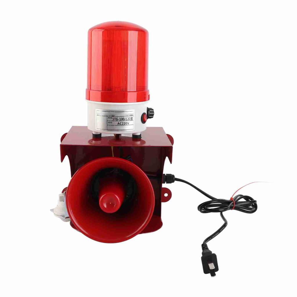 Industrial Sound Light Alarm 120dB High Power Alarm Siren with Bright Light for School Bank Factory