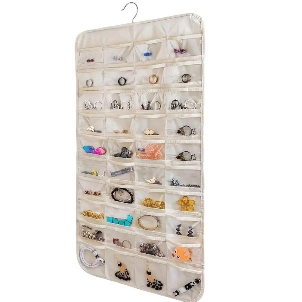 Vlies-Schmuckaufbewahrungstasche Faltbare Hänge-Aufbewahrungstasche Ring-Displayhalter Zubehör-Display