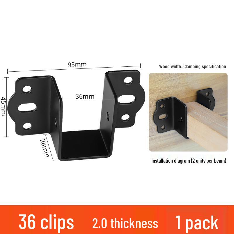 Heavy-Duty Bed Corner Bracket & Hook Fastener Set with Latch and Hinge