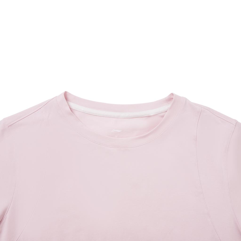 Li Ning Fitness Serie Eisgefühl Bequem Feuchtigkeitstransportierend Rundhals Logo T-Shirt Damen T-Shirt ATSW182-3
