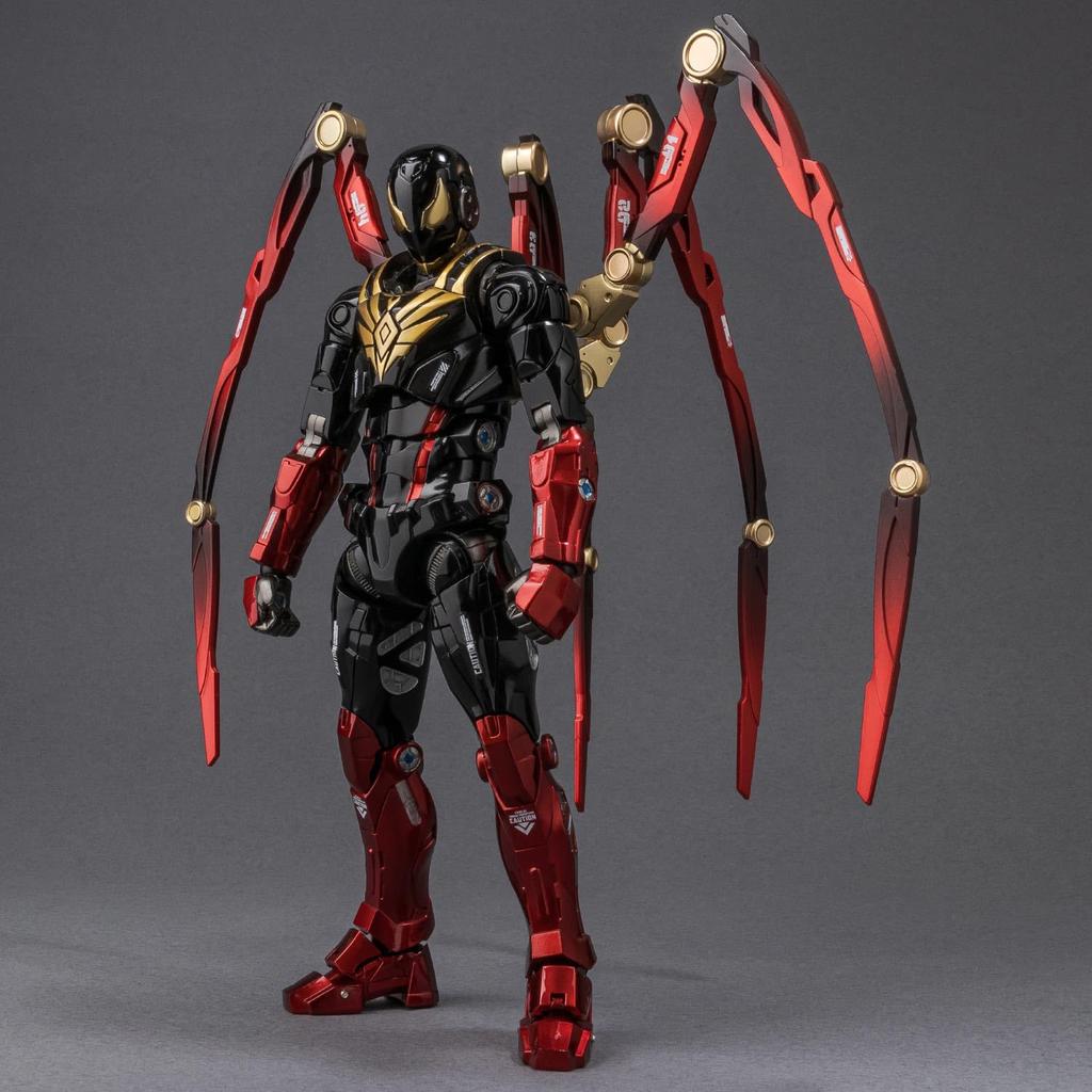Fighting Armor Iron Spider Ongeveer 165 mm en ABS Geverfd Beweegbare Figuur (Mijl Morales) Spuitgietwerk, PVC,