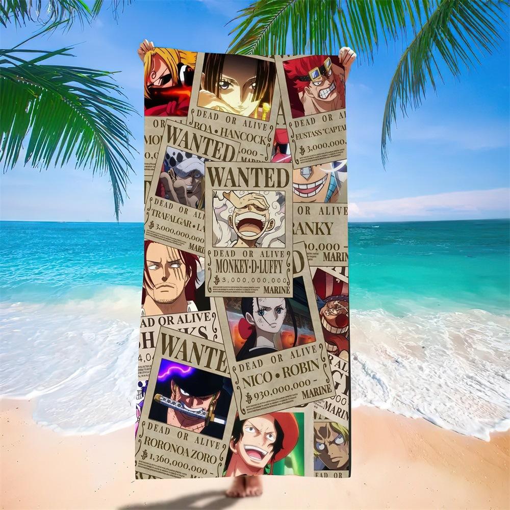 New Anime Character Printed Microfiber Beach Towel Quick Dry Water Absorbent Bath Towel