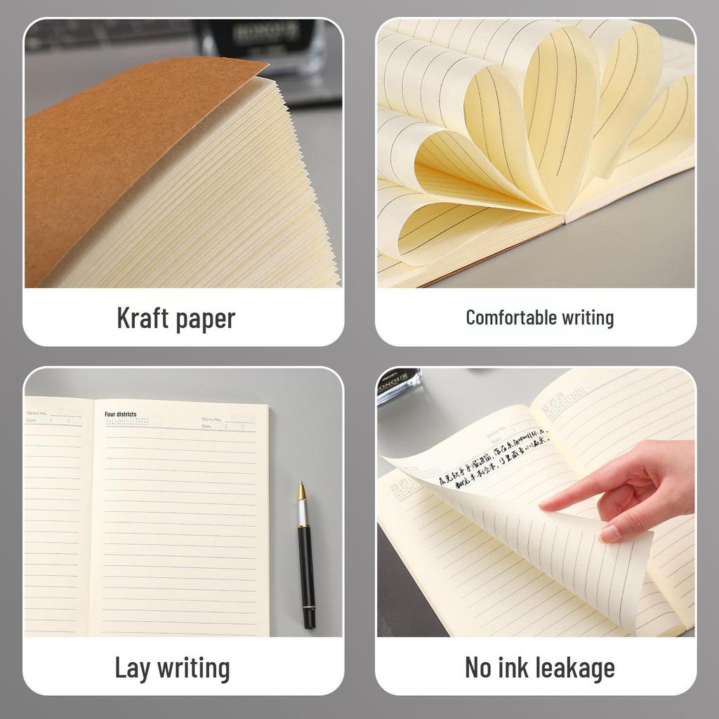 A5 Kraftový papírový zápisník s logem - Vysoce kvalitní, silný zápisník pro obchodní schůzky