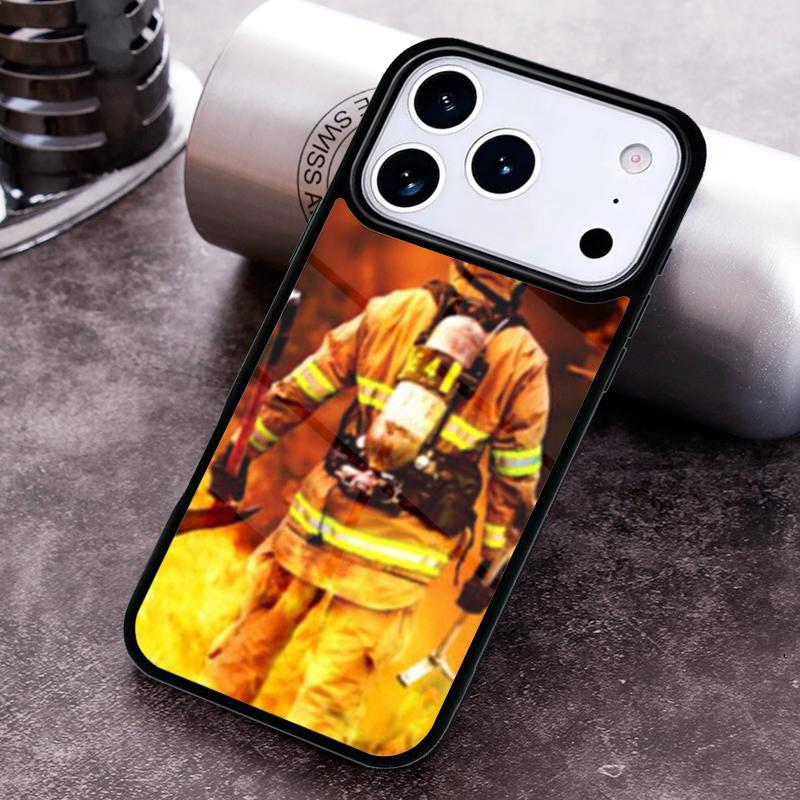 Firefighter Fire Department Fireman Phone Case for iPhone 17 16 15 Pro Max Air 14 13 12 11 Plus Shockproof Cover