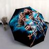 Soccer Legends Automatic Opening and Closing Umbrella, Compact Travel Umbrella, Lightweight and Portable, Suitable for Beach Commuting Busin