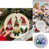 Christmas Embroidery Kit Featuring Unique Floral And Leaf Designs Perfect For Holiday Decor Projects