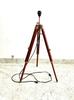 Copper Antiqued Nautical Wooden Adjustable Tripod Shade Lamp Stand Bedroom & Office Conner Décor