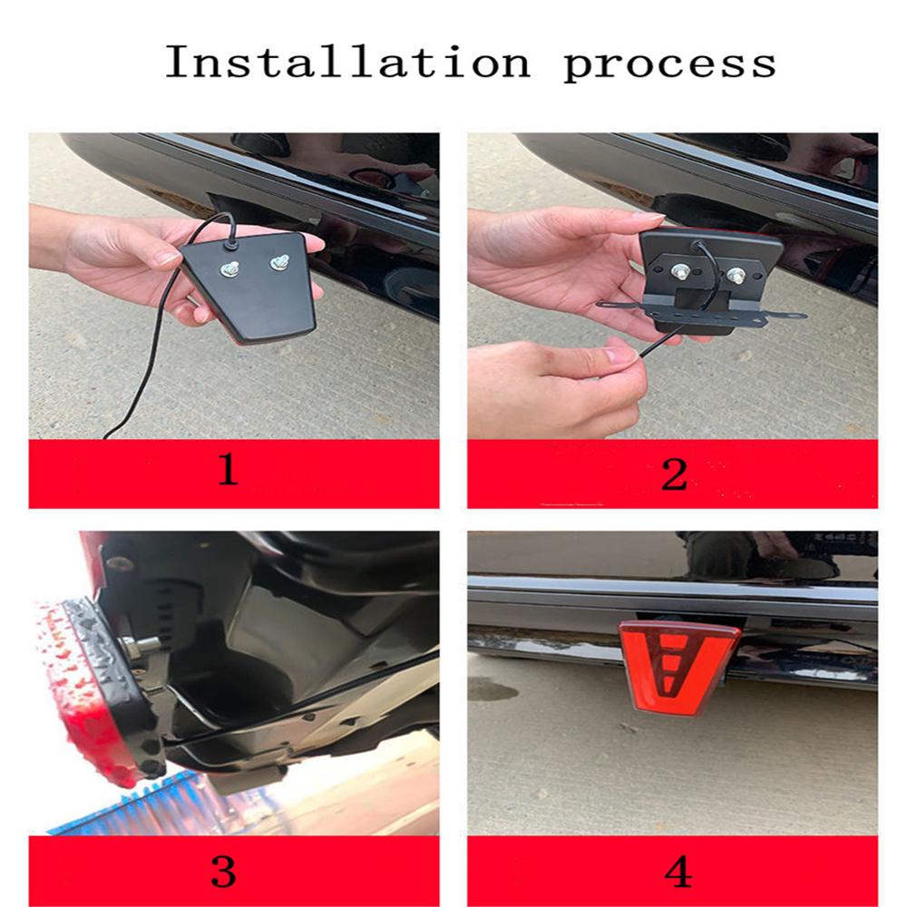 V-Shaped Red Car Marker Light