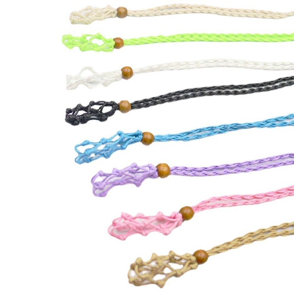 Braided Necklace Cord DIY Braided Necklace Cord Net Bag Pendant Crystal Necklace Holder  Bracelet