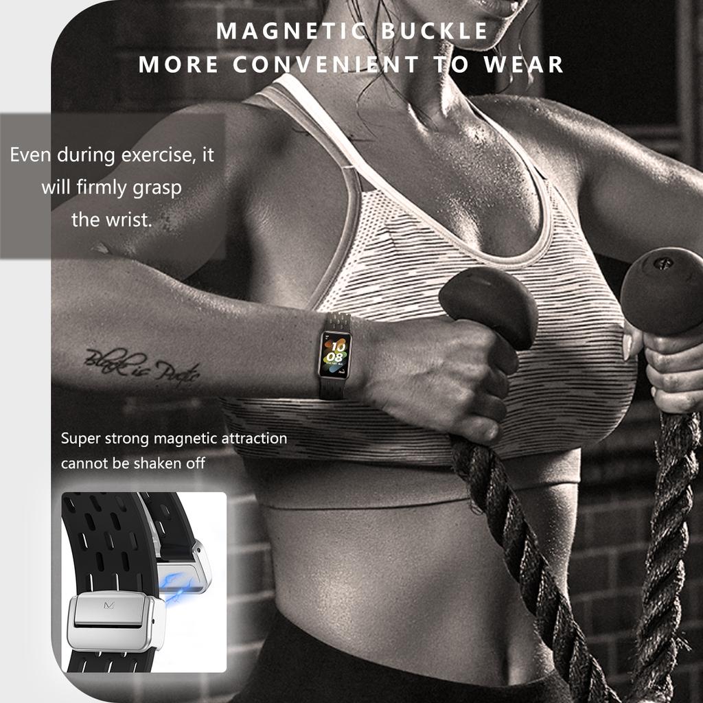 Silikonarmband für Samsung Galaxy fit3 Sportarmband Magnetverschluss Armband für galaxyfit 3 Smartwatch Armband Zubehör