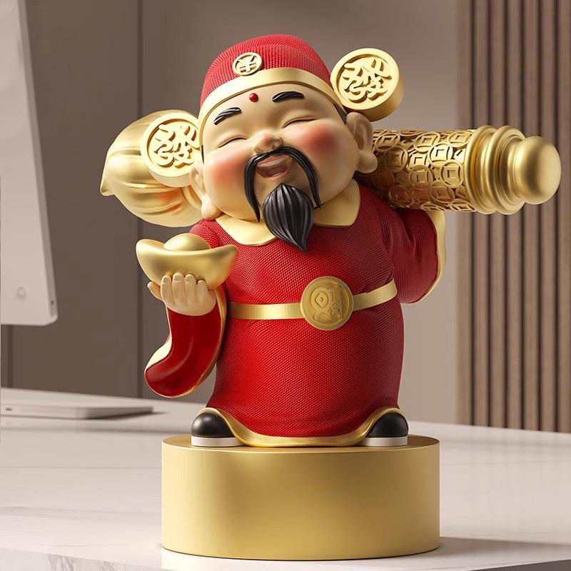 New Chinese Style God of Wealth Statue for Living Room Entrance