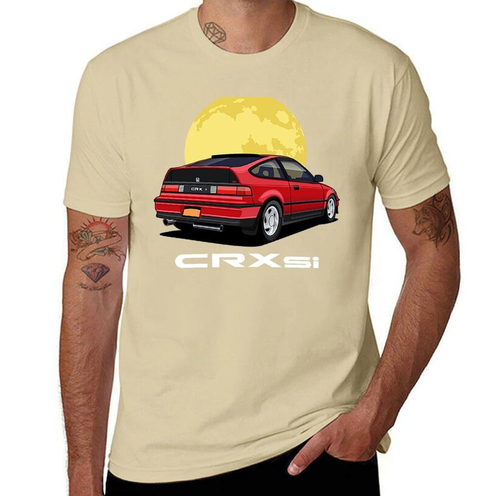 CRX SI Classic Car T-Shirt Korean Fashion Hippie Clothes Sublime Men's Clothing