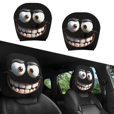 Totenkopf Auto Kopfstützenbezüge Gruseliger Druck Autositz Kopfstütze