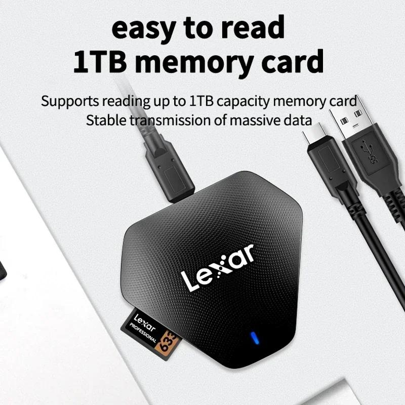 Lexar Original SD card reader 3 in 1 Card Reader USB 3.2 to SD Micro SD TF CF Memory Card reader SD Memory Cards Reader Supports SD, TF and CF Cards
