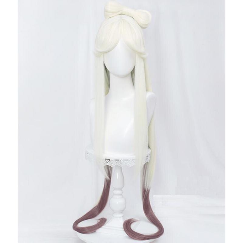 Anime Game 120cm Genshin Impact Cosplay Ningguang Wig Genshin Impact Ning Guang Long Synthetic Hair Women Wigs