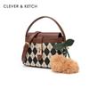 Portable Crossbody Bag Fashion High-end Sense Niche Light Luxury Shoulder Bag Bucket Bag Length 17.5cm Wide 10.5cm High 15cm