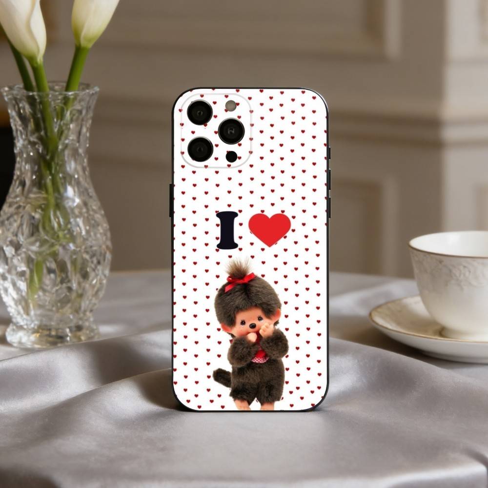 C-Cute M-Monchhichis-S Phone Case For iPhone 17pro,16,15,14,13,12,11 Plus,Pro Max,XS,Soft Silicone Black Cover