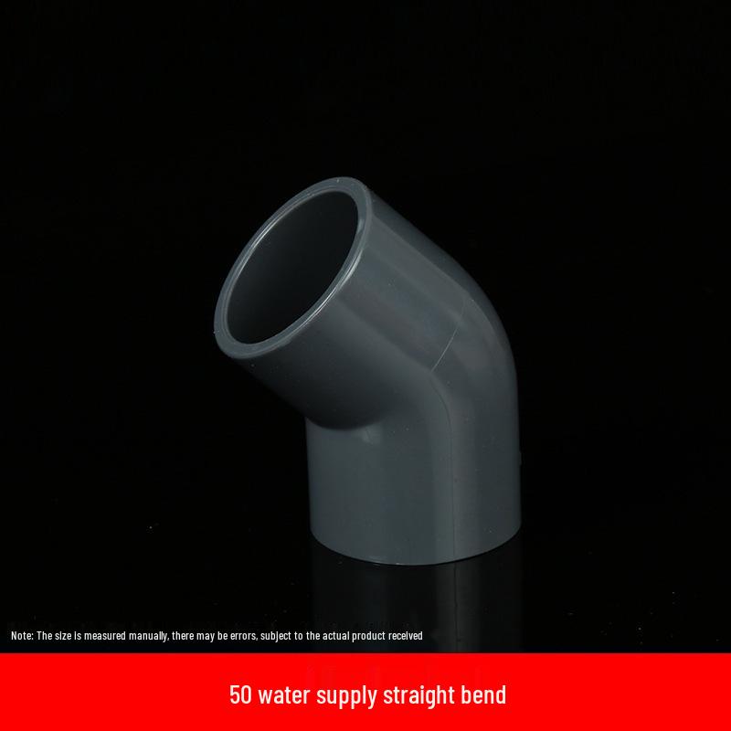 PVC 45° Elbow Water Pipe Fittings for Fish Tanks - White, Blue, Gray