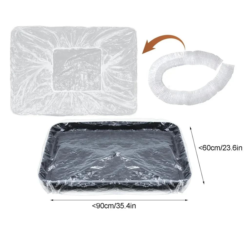 40 Pcs Pallet Liner 90*60cm Paint Tray Film Bagging Transparent Plastic Paint Tray Liners Disposable Film Covers Painting Parts