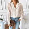 Fall New Style High-end Diamond-patterned Blazer-style Cardigan Long-sleeved Blouse for Women