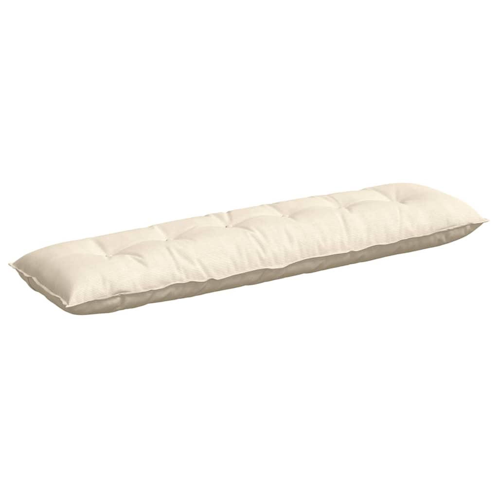 Back Cushion Cream 180 x 50 cm Cord Fabric