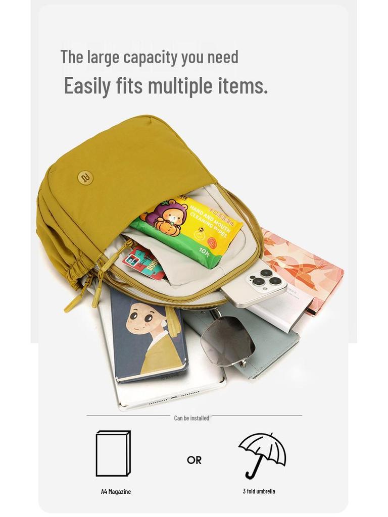 Women's Versatile Lightweight Backpack - Casual Travel, Fashionable, Large Capacity, Perfect for Students and Commuters.