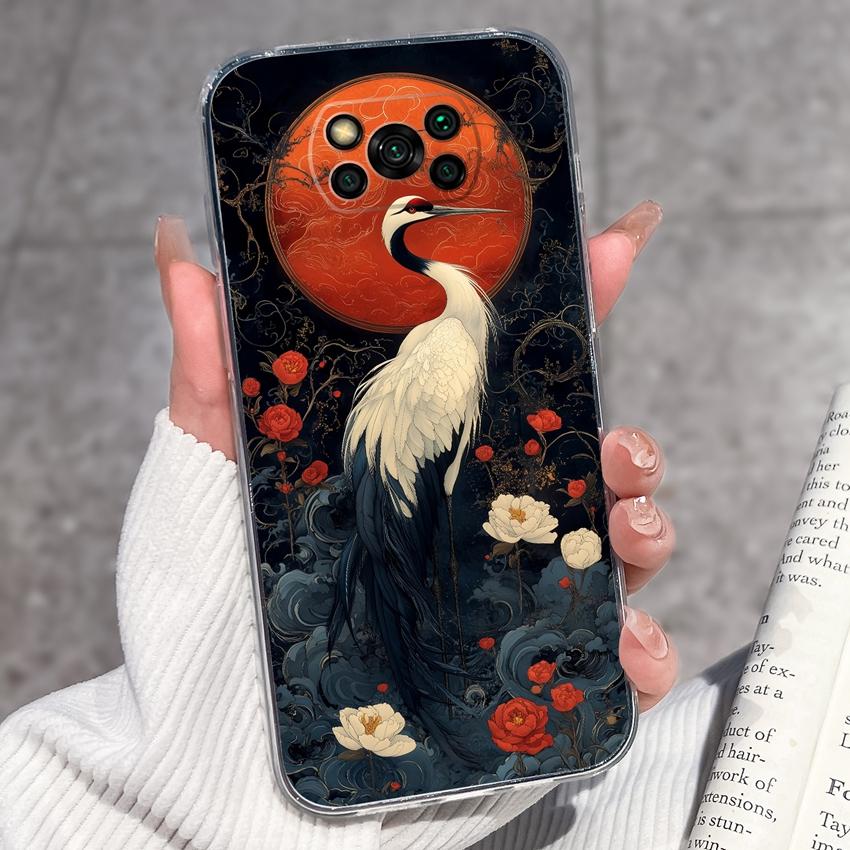 Clear Phone Case For Xiaomi Poco X3 X4 NFC X5 X6 X7 Pro F3 F4 GT F5 Soft TPU Casing Retro Pocket Watch Patterns Shockproof Shell For Xiaomi Cover Capa