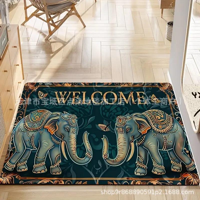 Semi-circular Floor Mat Entrance Door Mat Dirt Resistant Door Mat Kitchen Door Mat